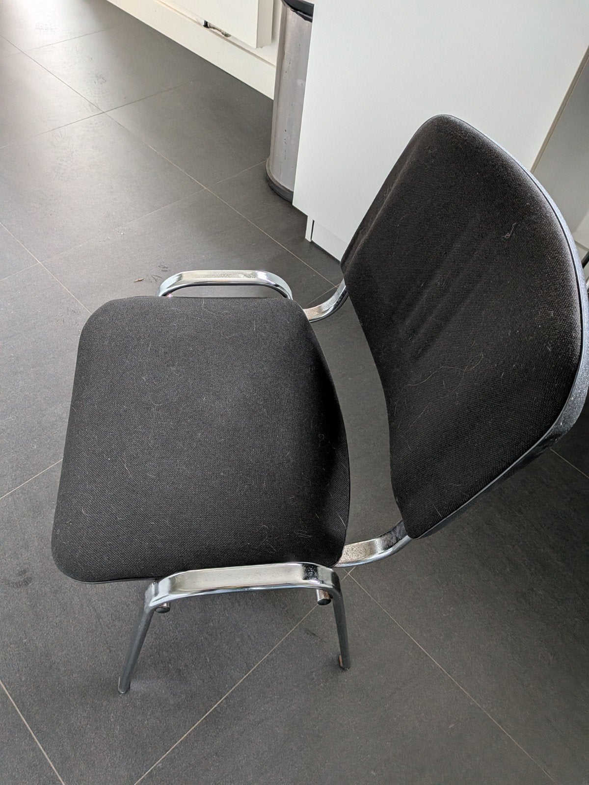 4 x zwarte Bureaustoelen / Vergaderstoel - Gebruikt, Huis en Inrichting, Stoelen, Ophalen, Zwart, Modern, Kantoor, Gebruikt