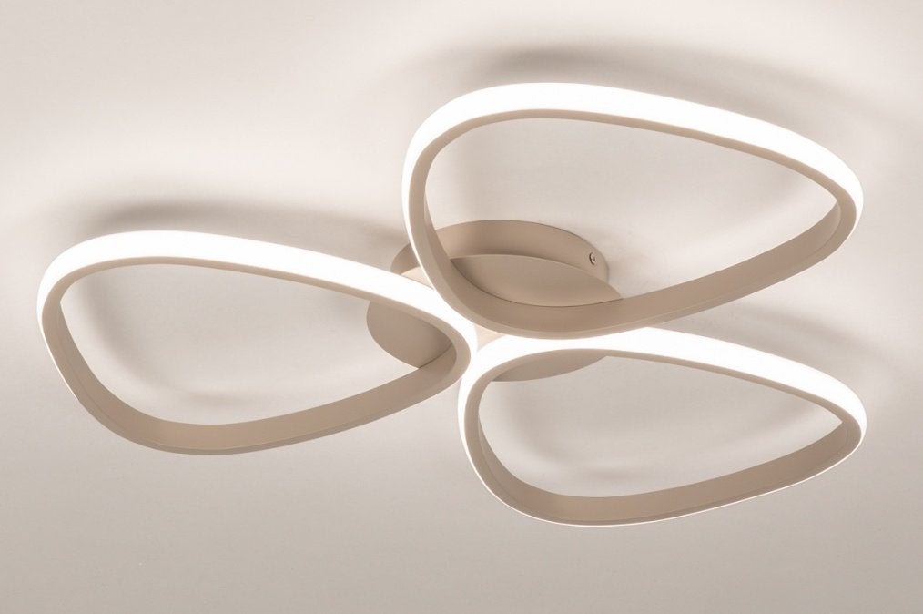 led plafondlamp 60cm taupe of beige bed keuken bank hal lamp, Ophalen of Verzenden, Nieuw