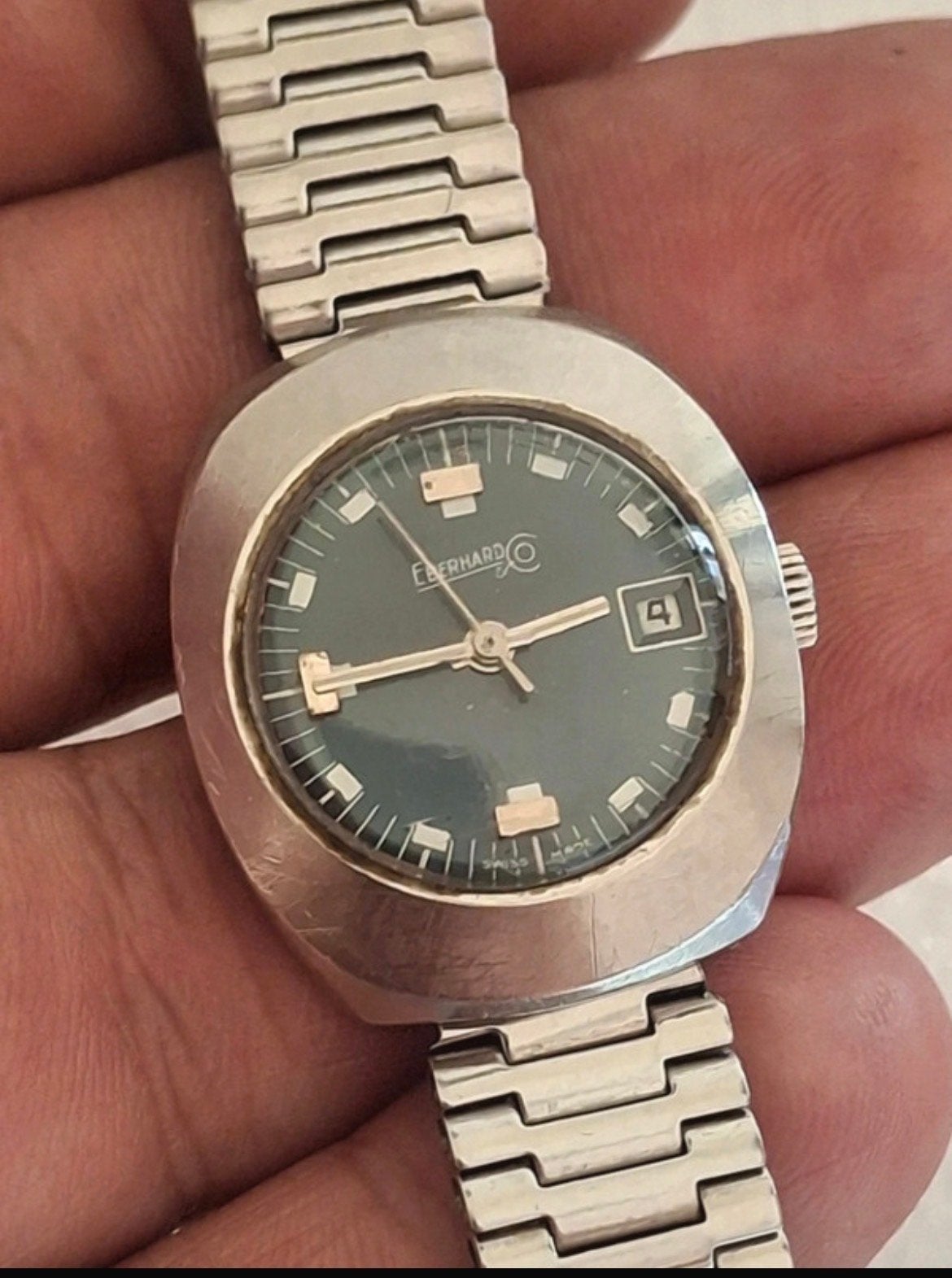 Eberhard & Co Jaren '70 Automatisch dames Horloge, Overige merken, Staal, Met bandje, Polshorloge