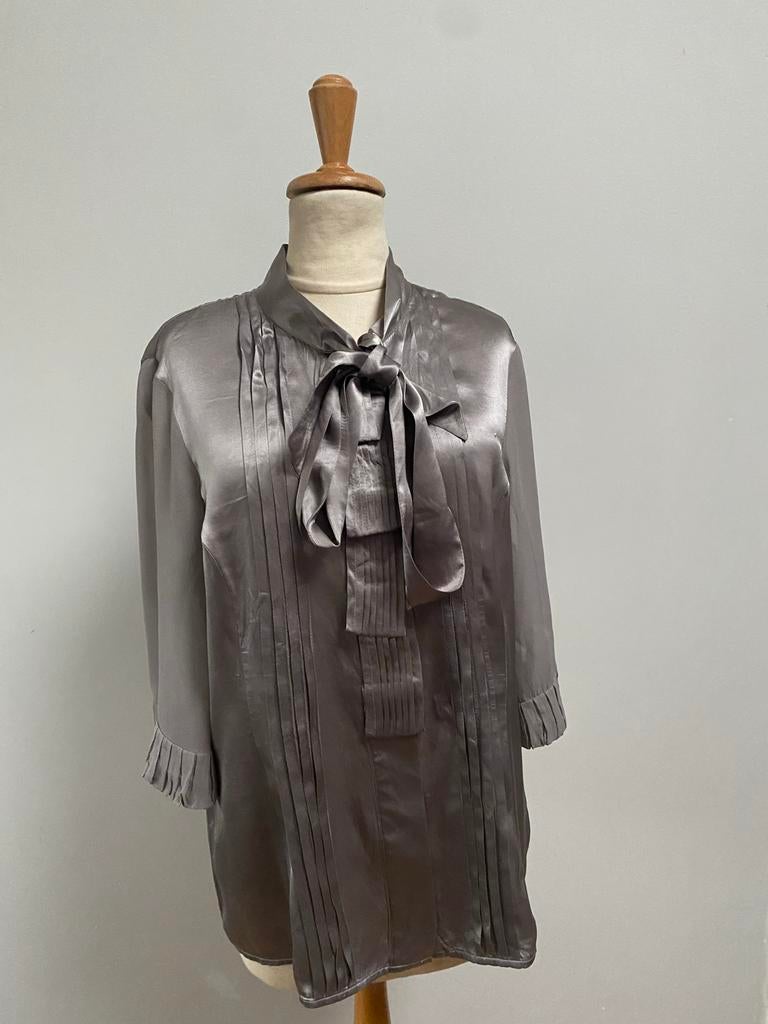 Zilveren zijden Principles top maat 42, Ophalen of Verzenden, Gedragen, Maat 42/44 (L), Overige kleuren