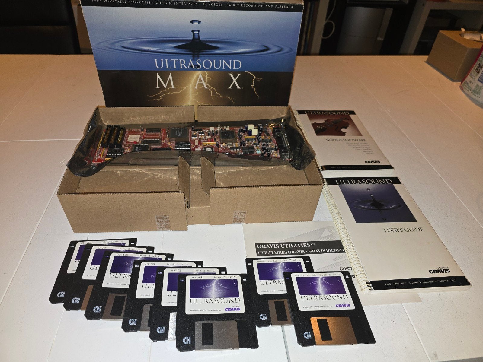 Gravis Ultrasound MAX geluidskaart + geheugen BOXED, Computers en Software, Vintage Computers, Ophalen of Verzenden