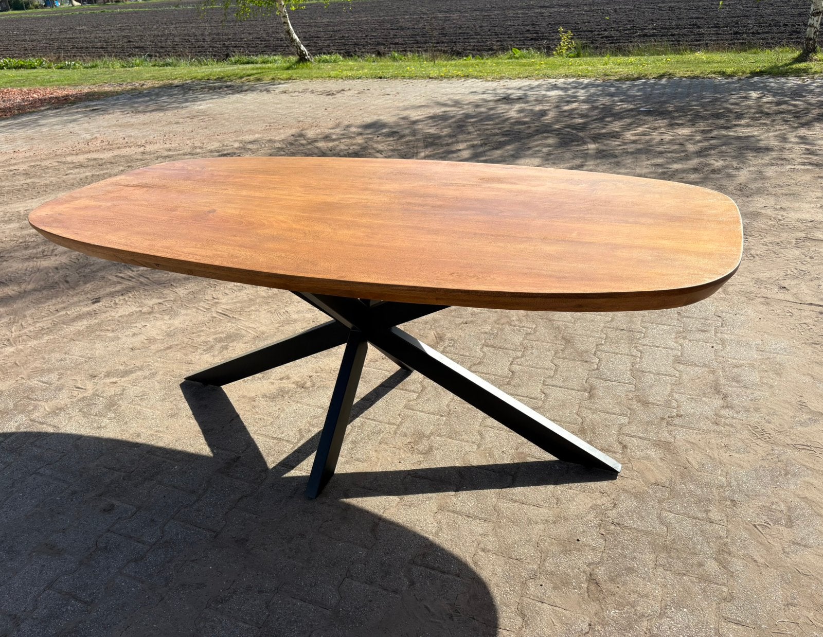 Madison Teakhouten Eettafel 200 cm – Deens Ovaal | Nieuw!, Ophalen, 100 tot 150 cm, Teakhout, Ovaal
