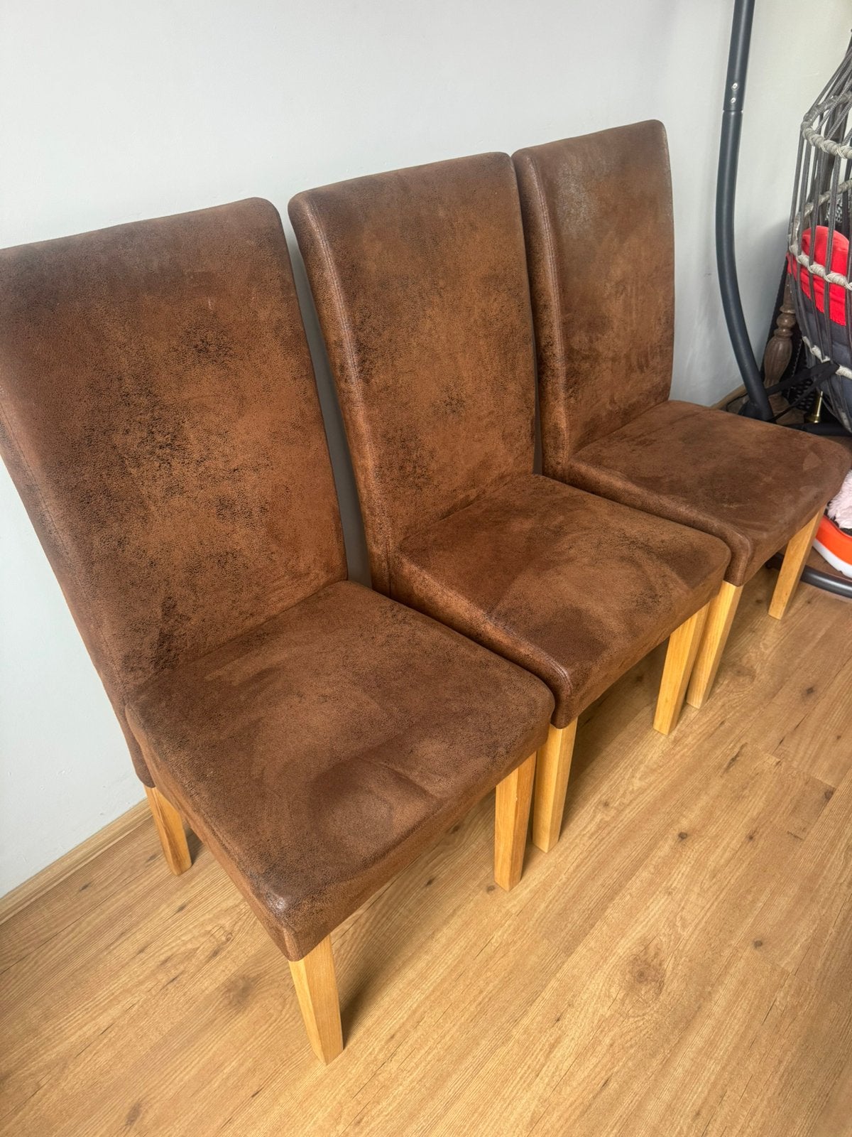 Stoelen -Bruin, Ophalen, Zo goed als nieuw, Bruin, Vijf, Zes of meer stoelen