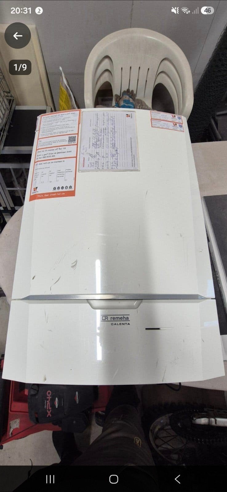 Remeha Calenta 40c CV-ketel - Goed onderhouden, Ophalen, Gebruikt, Hoog rendement (Hr), Cv-ketel of Combi-ketel
