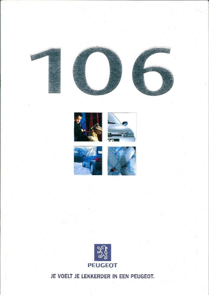 Brochure Peugeot 106 1996, Ophalen of Verzenden, Zo goed als nieuw, Peugeot