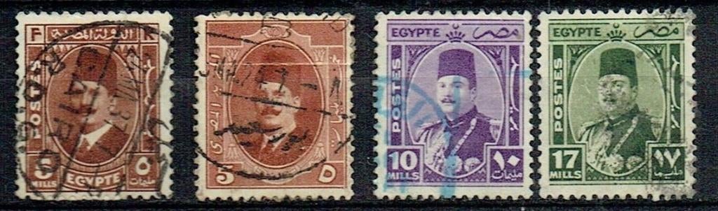Egypte 1944 Koning Farouk, Verzenden, Gestempeld, Koningshuis