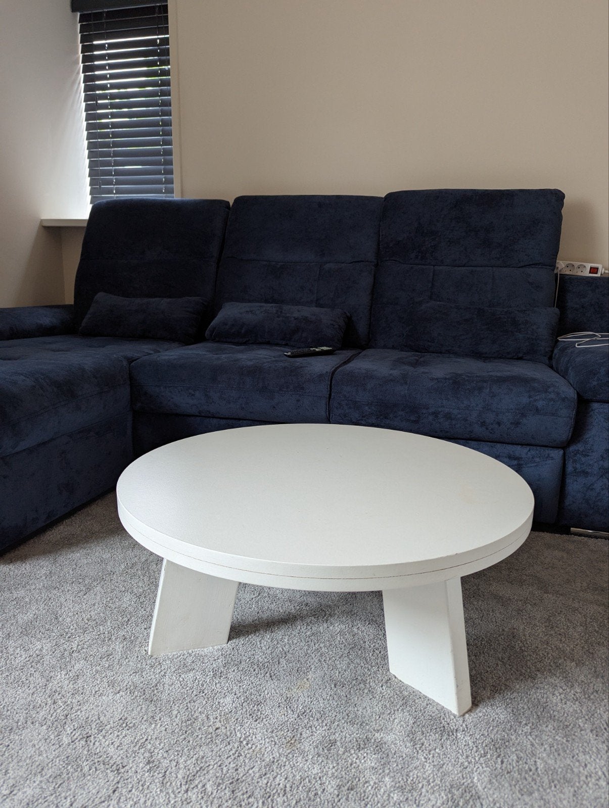 Mooie ronde salontafel - Gebruikt maar functioneel, Huis en Inrichting, Tafels | Salontafels, Ophalen, Gebruikt, 50 tot 100 cm