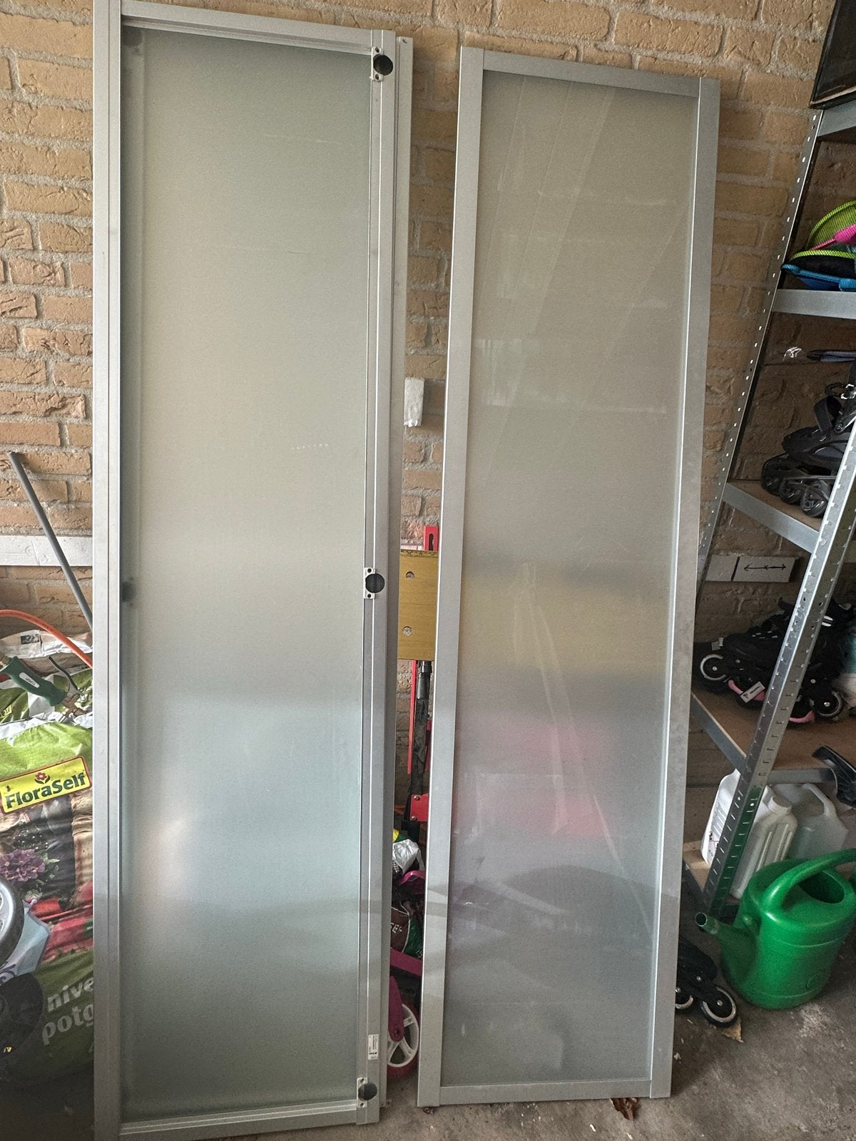 3x IKEA Pax deuren 50x195 cm grijs met gebruikerssporen, Huis en Inrichting, Kasten | Kledingkasten, Minder dan 50 cm, Gebruikt