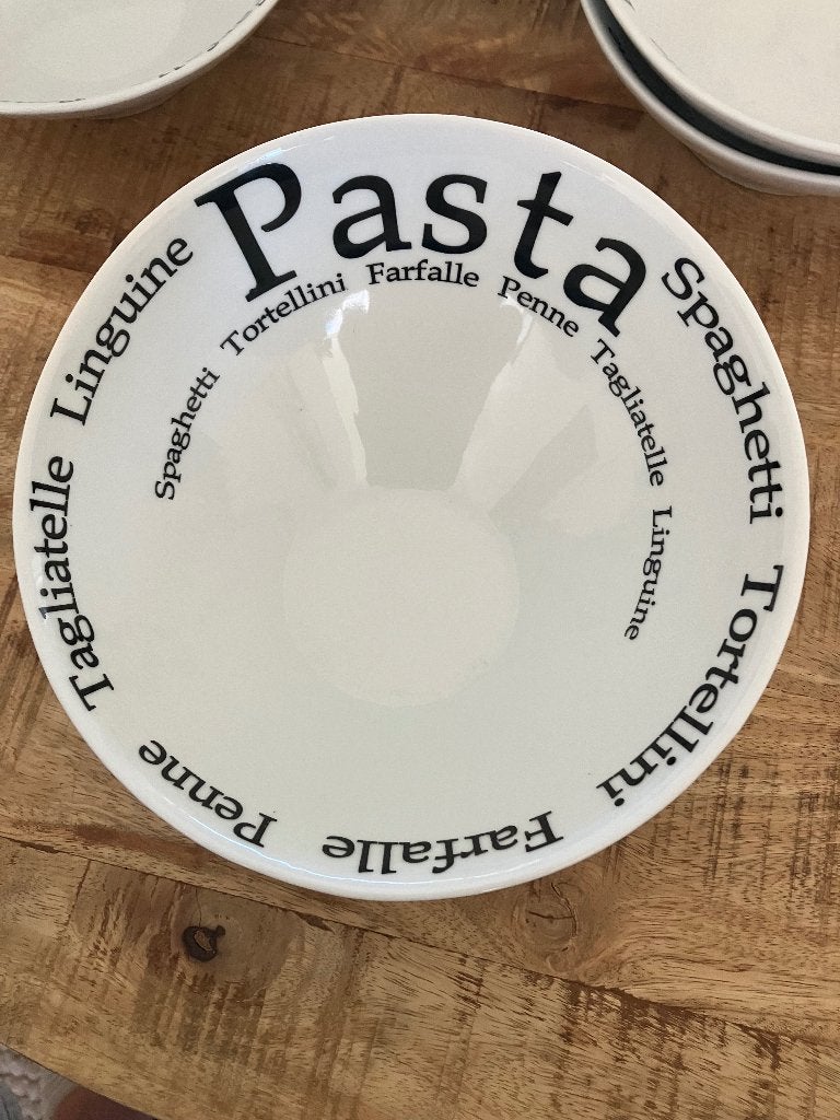 6 pasta borden kuipvorm, Ophalen, Zo goed als nieuw, Bord(en), Overige stijlen