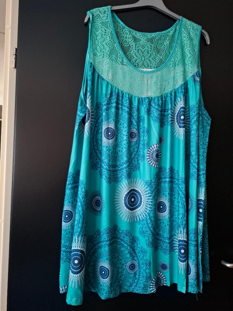 Zomerjurk maat 56, Kleding | Dames, Verzenden, Nieuw, Groen, Jurk