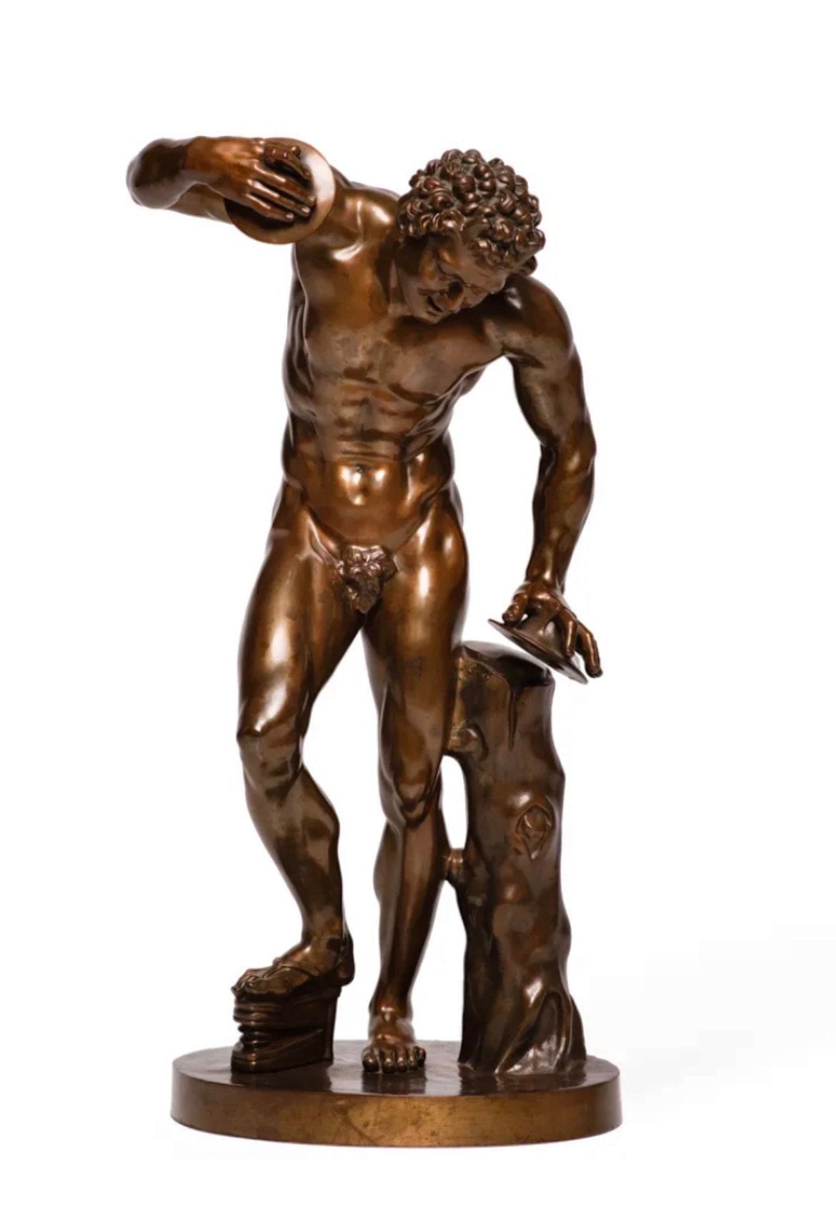 Bronzen dansende faun|Massimiliano Soldani | 1656-1740, Ophalen, Metaal, Beeld