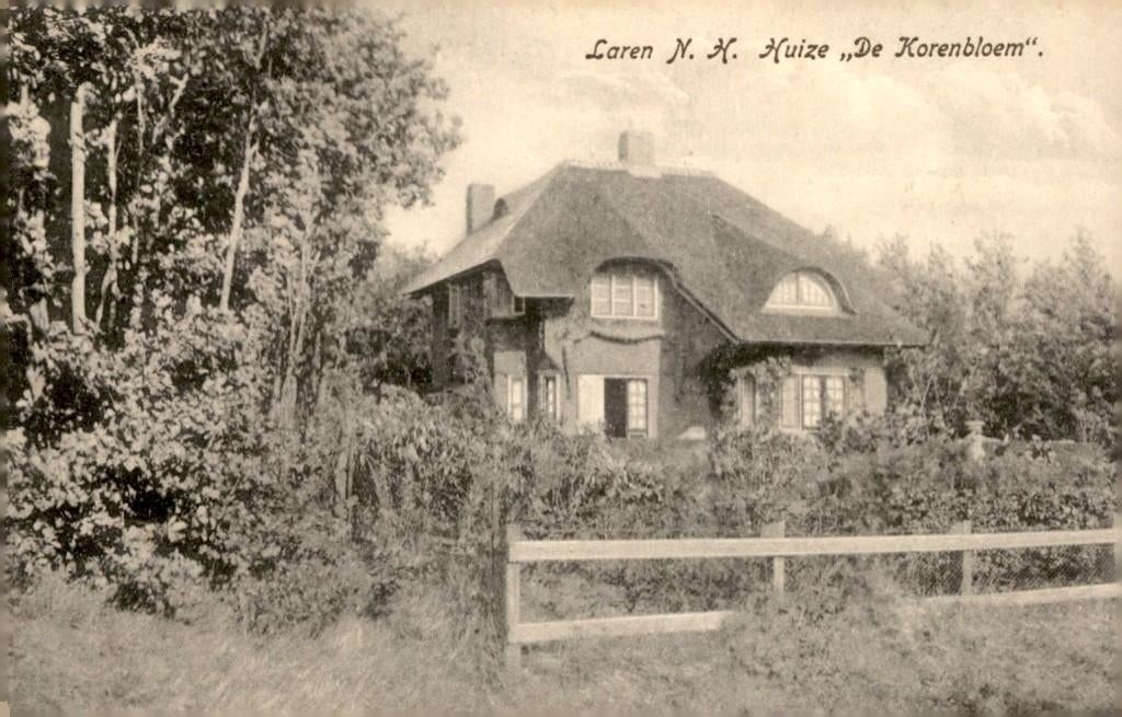 Laren NH Huize De Korenbloem # 86, Verzamelen, Ansichtkaarten | Nederland, Verzenden, 1920 tot 1940, Gelopen, Noord-Holland