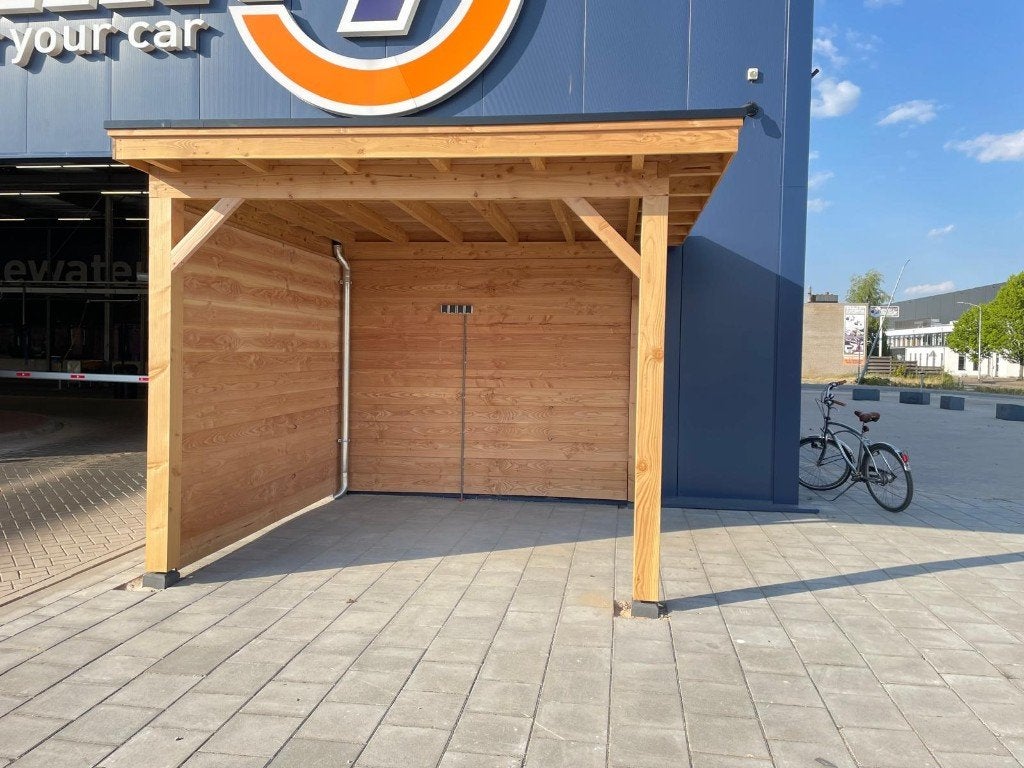 Douglas houten overkapping 310 x 310 cm – inclusief EPDM dak, Ophalen, Zo goed als nieuw, Tuinpaviljoen