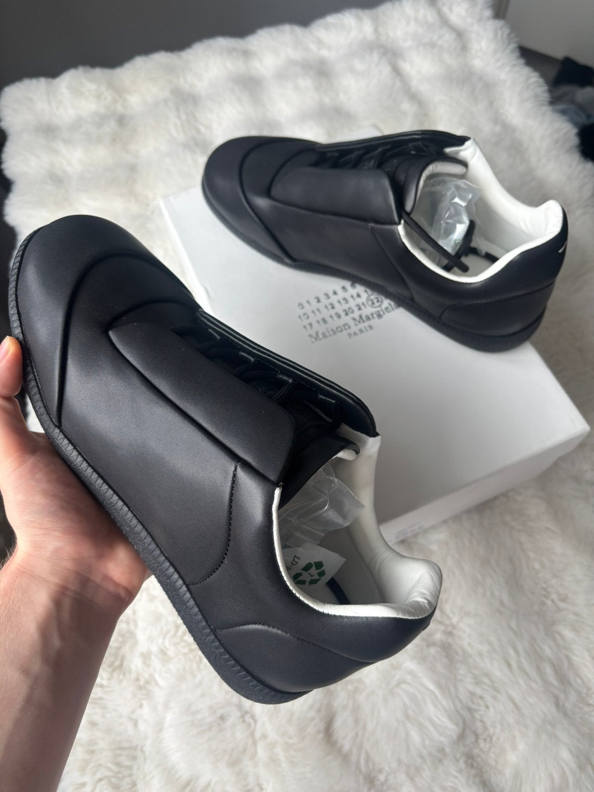 Maison Margiela Futures Low Black Sneakers, Ophalen of Verzenden, Zo goed als nieuw