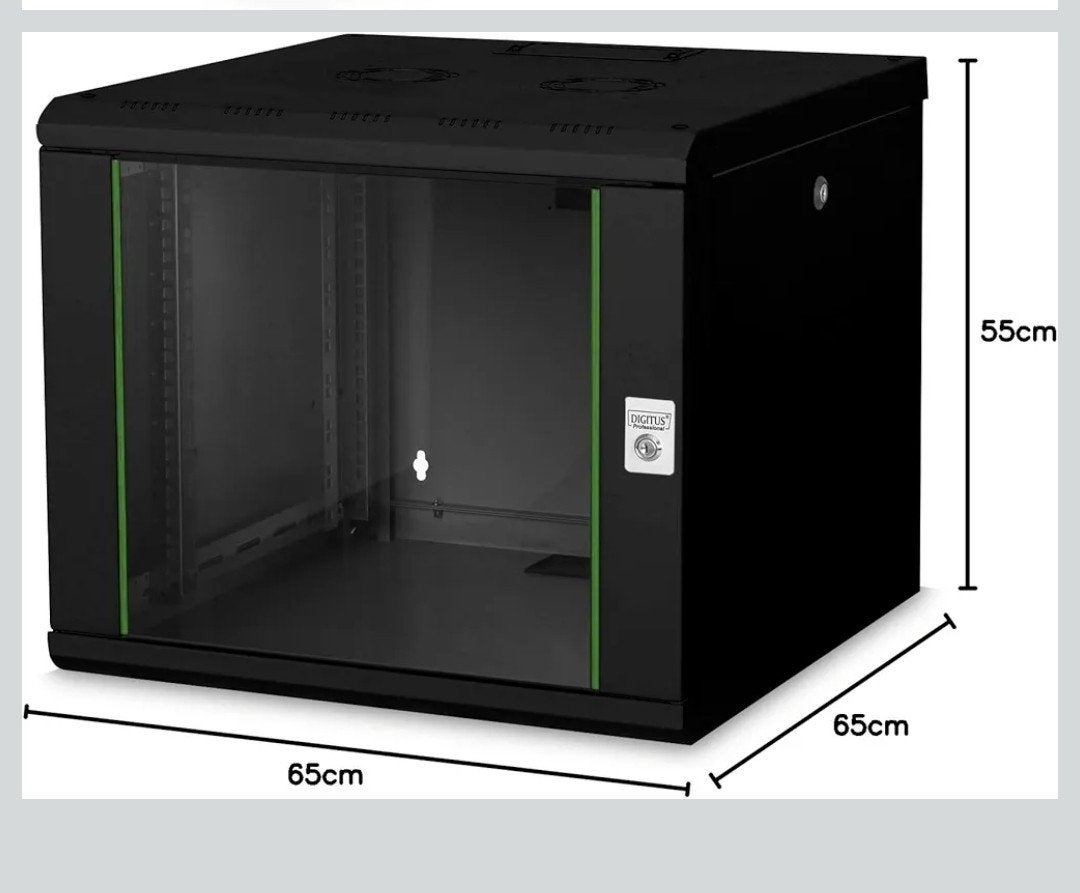 DIGITUS 19 inch netwerkkast 9U - 600x600mm - ZGAN, Computers en Software, Serverkasten, Ophalen