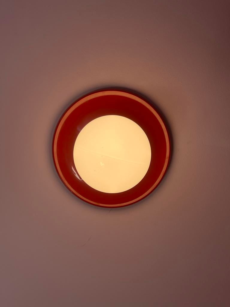 Flos rode lichtbal Castiglioni plafondlamp, Ophalen of Verzenden, Gebruikt, Metaal