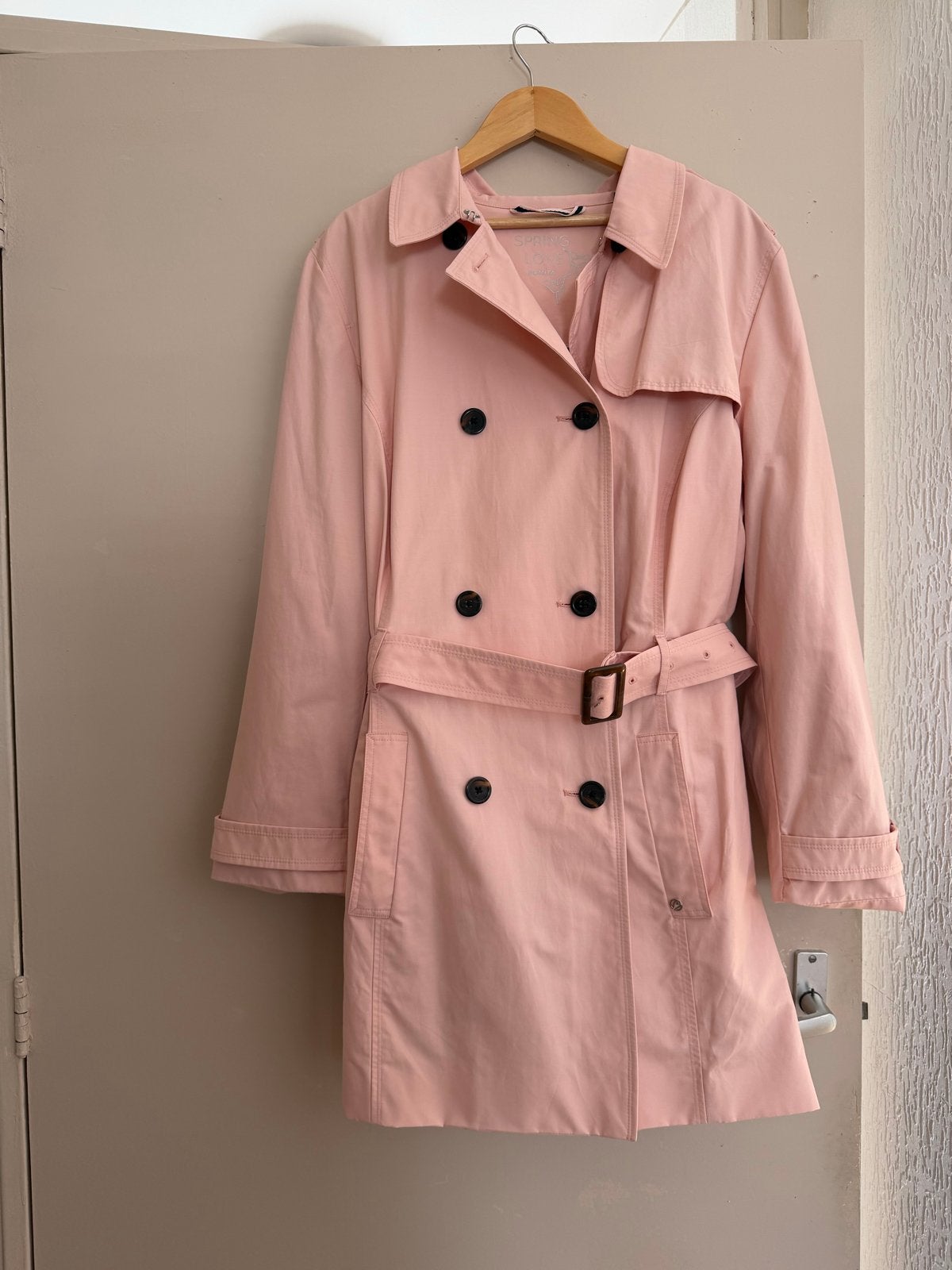Roze trenchcoat van Bonita, maat 48, Ophalen of Verzenden, Zo goed als nieuw, Roze
