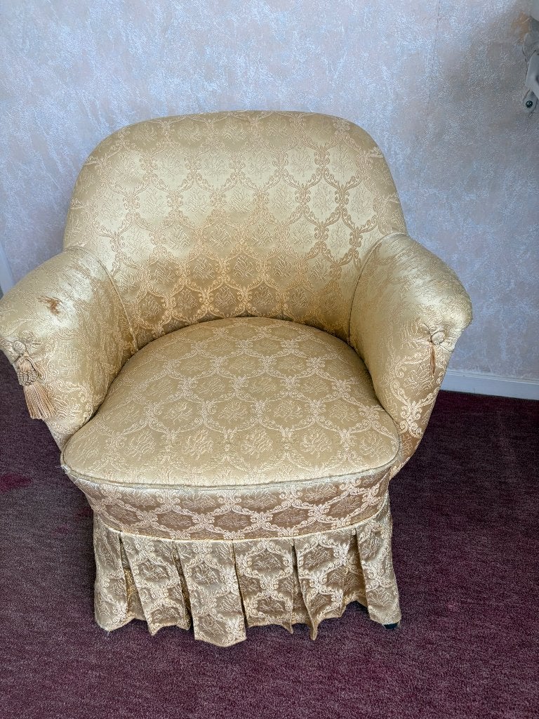 Fauteuil vintage, Huis en Inrichting, Ophalen, Minder dan 50 cm, Gebruikt, Minder dan 75 cm