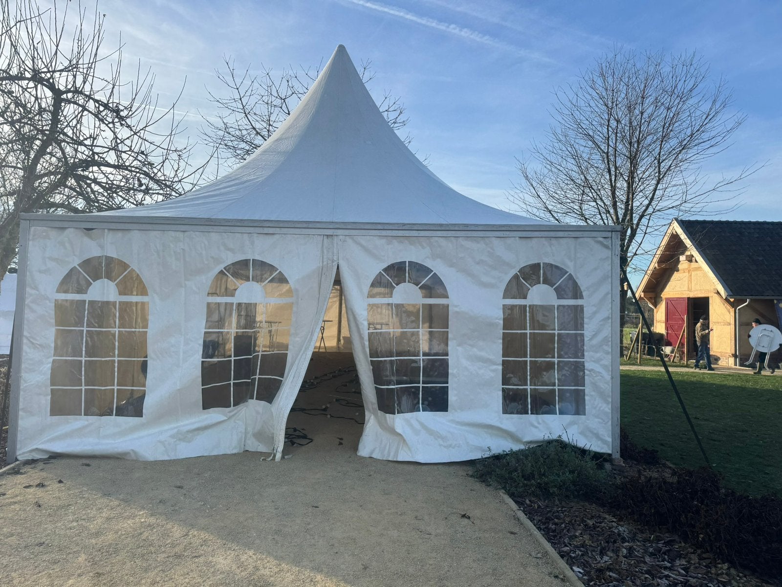 Pagodetent 6.0 x 6.0 M te koop, Ophalen of Verzenden, Zo goed als nieuw, Minder dan 5 meter
