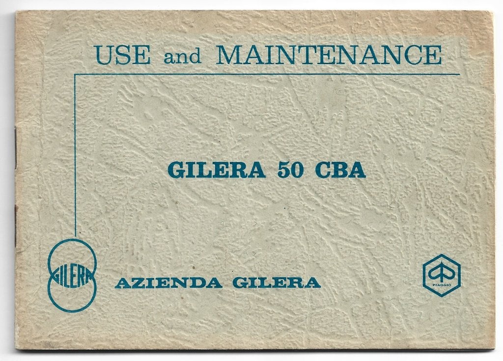 Gilera 50 CBA manual handleiding Holland model (7429z), Verzenden, Zo goed als nieuw