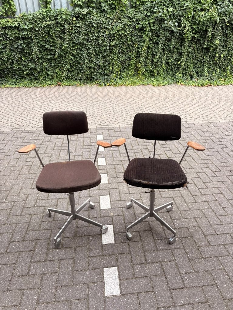 Vintage Labofa stoelen, Ophalen, Gebruikt, Bruin, Bureaustoel