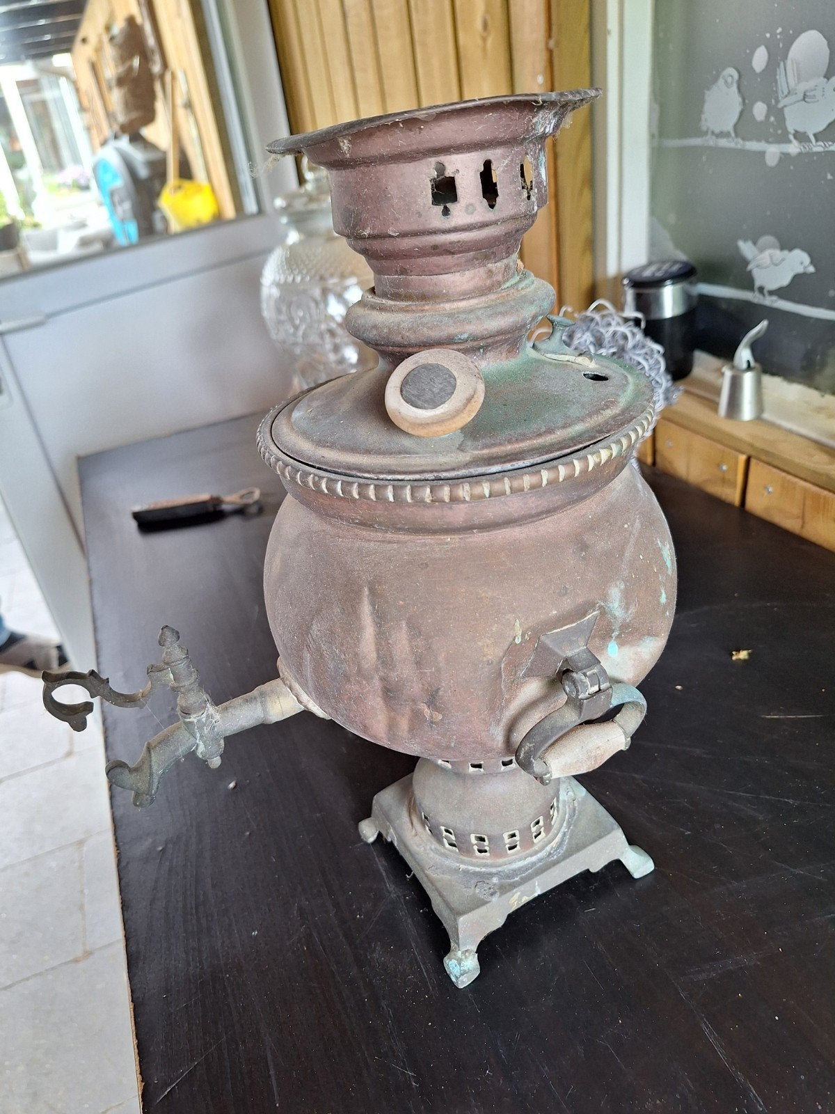 Antieke Samovar - Koperen Theemaker, Ophalen