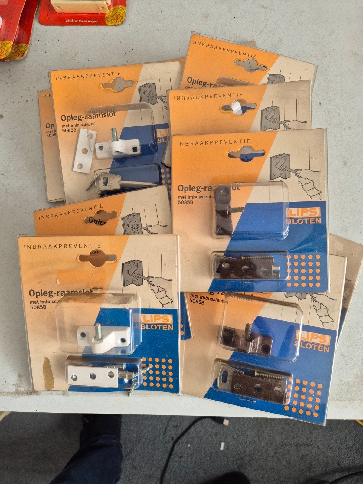 opleg raamslot, inbussleutel, 5085B, LIPS SLOTEN, 10 STUKS, Ophalen of Verzenden