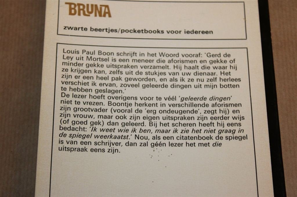 Boon-Apartjes — Aforismen en Citaten van Louis Paul Boon, Ophalen of Verzenden, Gelezen