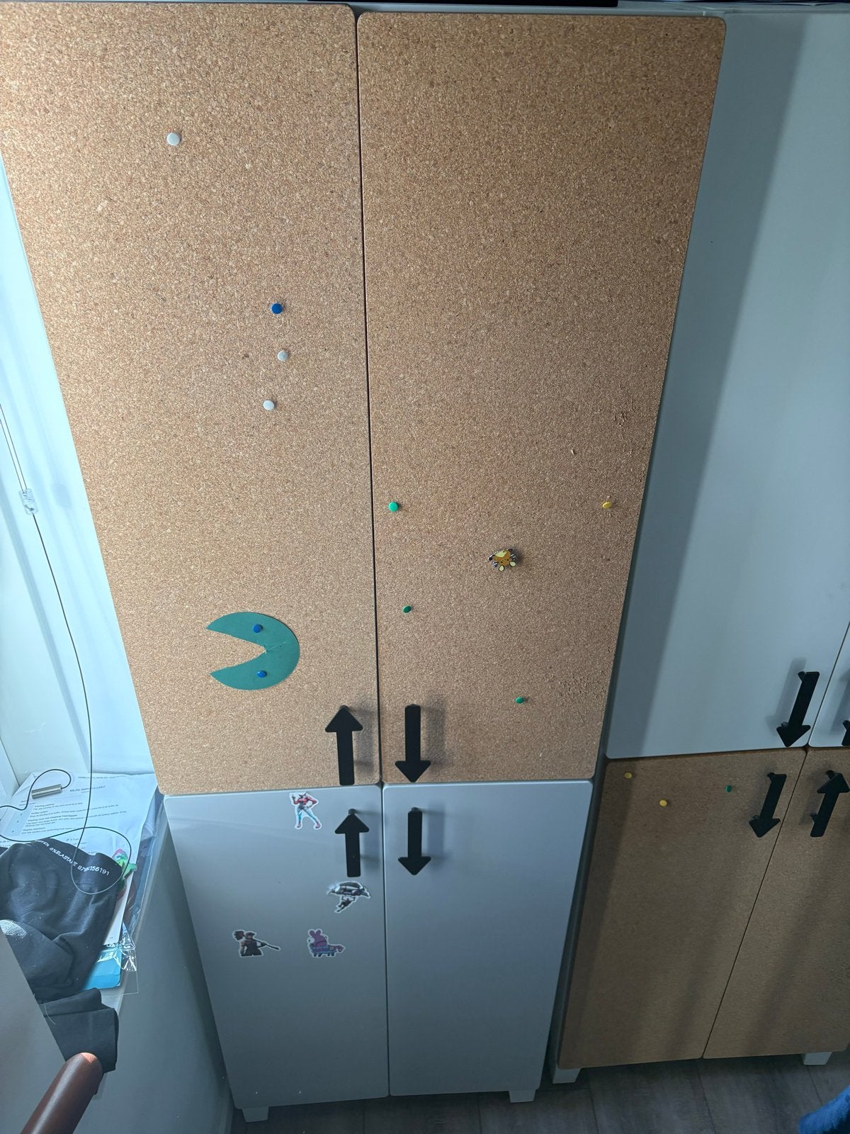 IKEA PLATSA kasten met kurk en draadmanden, Ophalen, Gebruikt