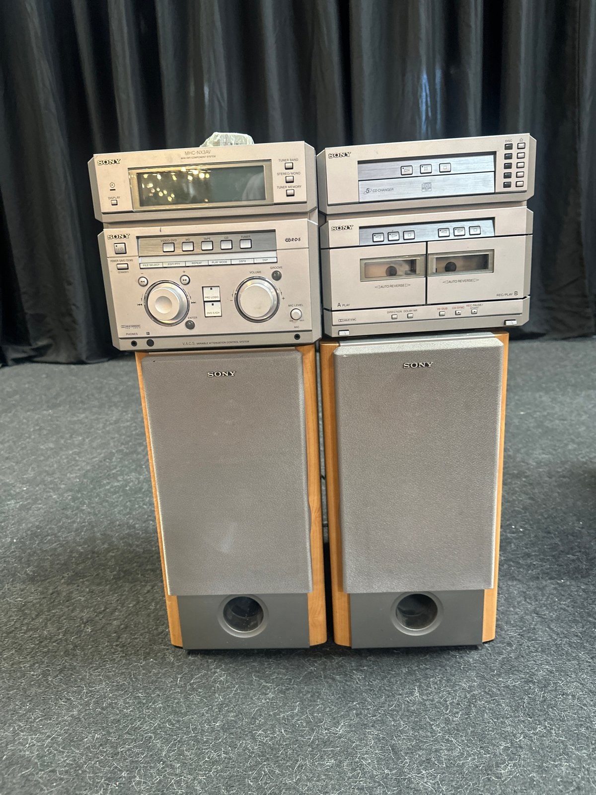 Sony stereo set met 2 boxen en afstandsbediening, Audio, Tv en Foto, Stereo-sets, Ophalen, Cassettedeck, Losse componenten, Zo goed als nieuw