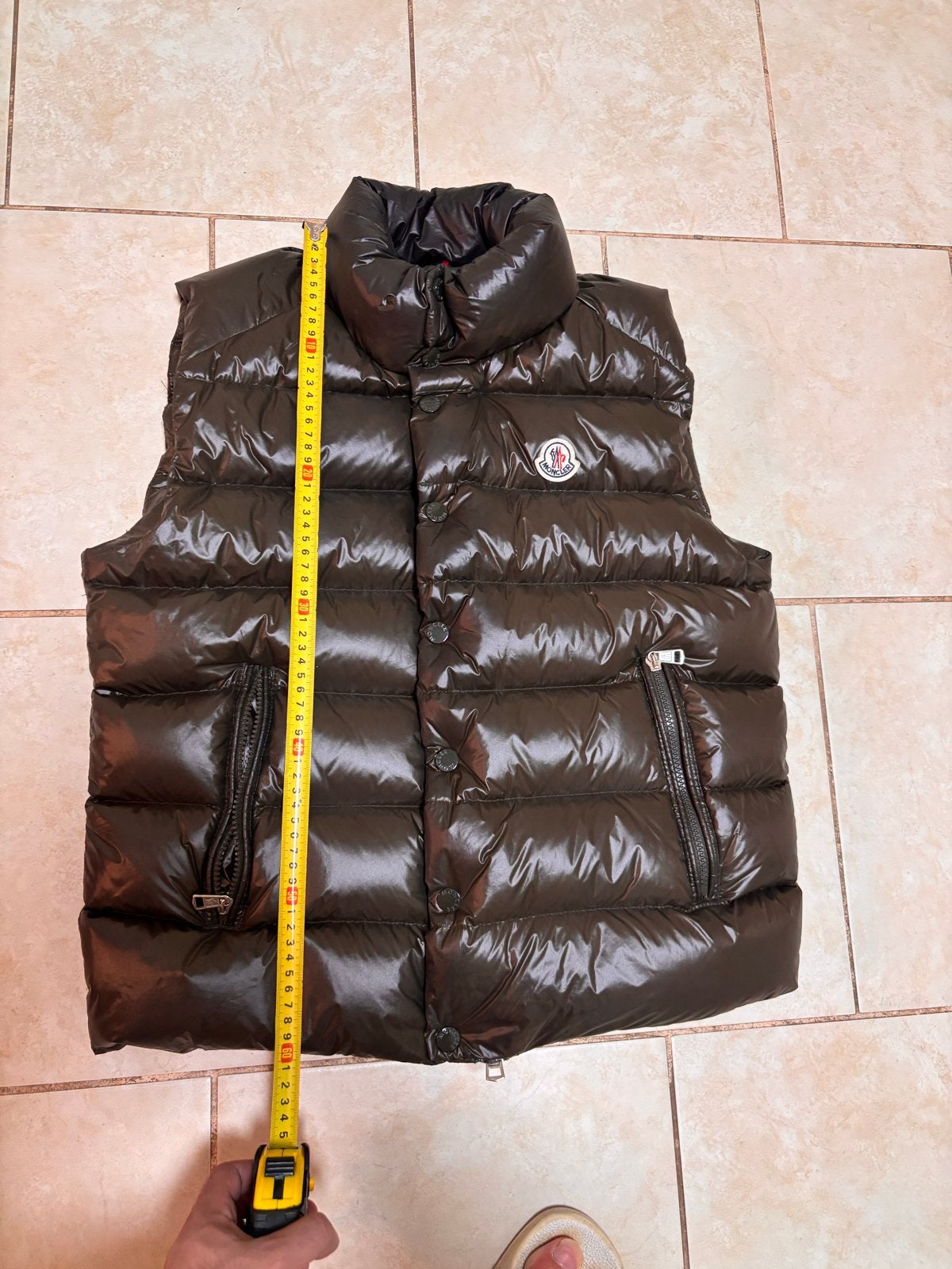 Moncler | bodywarmer/Tibb Down Gillet | M | Bruin/Groen |, Kleding | Dames, Ophalen of Verzenden, Zo goed als nieuw, Maat 38/40 (M)