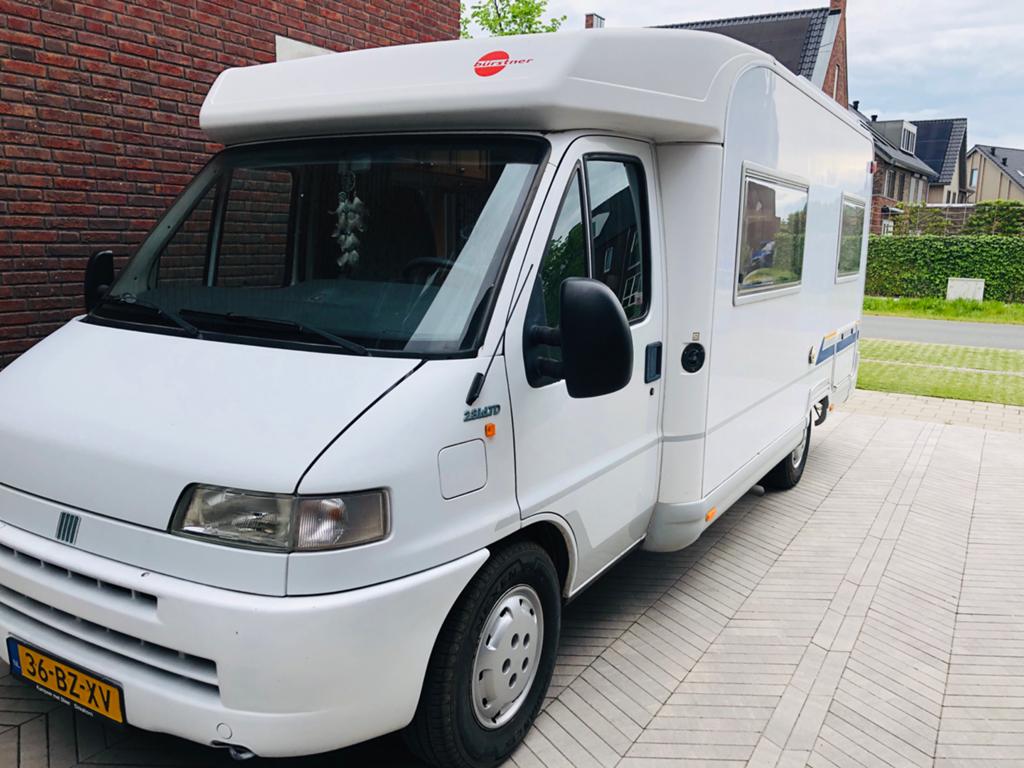 FIAT DUCATO 2.8 burstner bj 2002, Caravans en Kamperen, Campers, Ringverwarming, Fiat, Fietsendrager, Treinzit