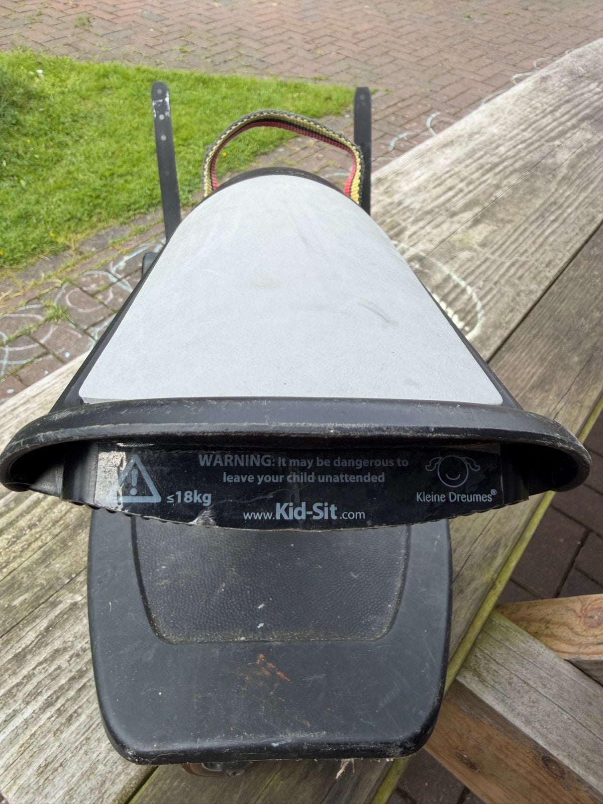 Kid-Sit meerijdplankje met zitje, Fietsen en Brommers, Ophalen, Gebruikt, 0 t/m 18 kg, Achterzitje