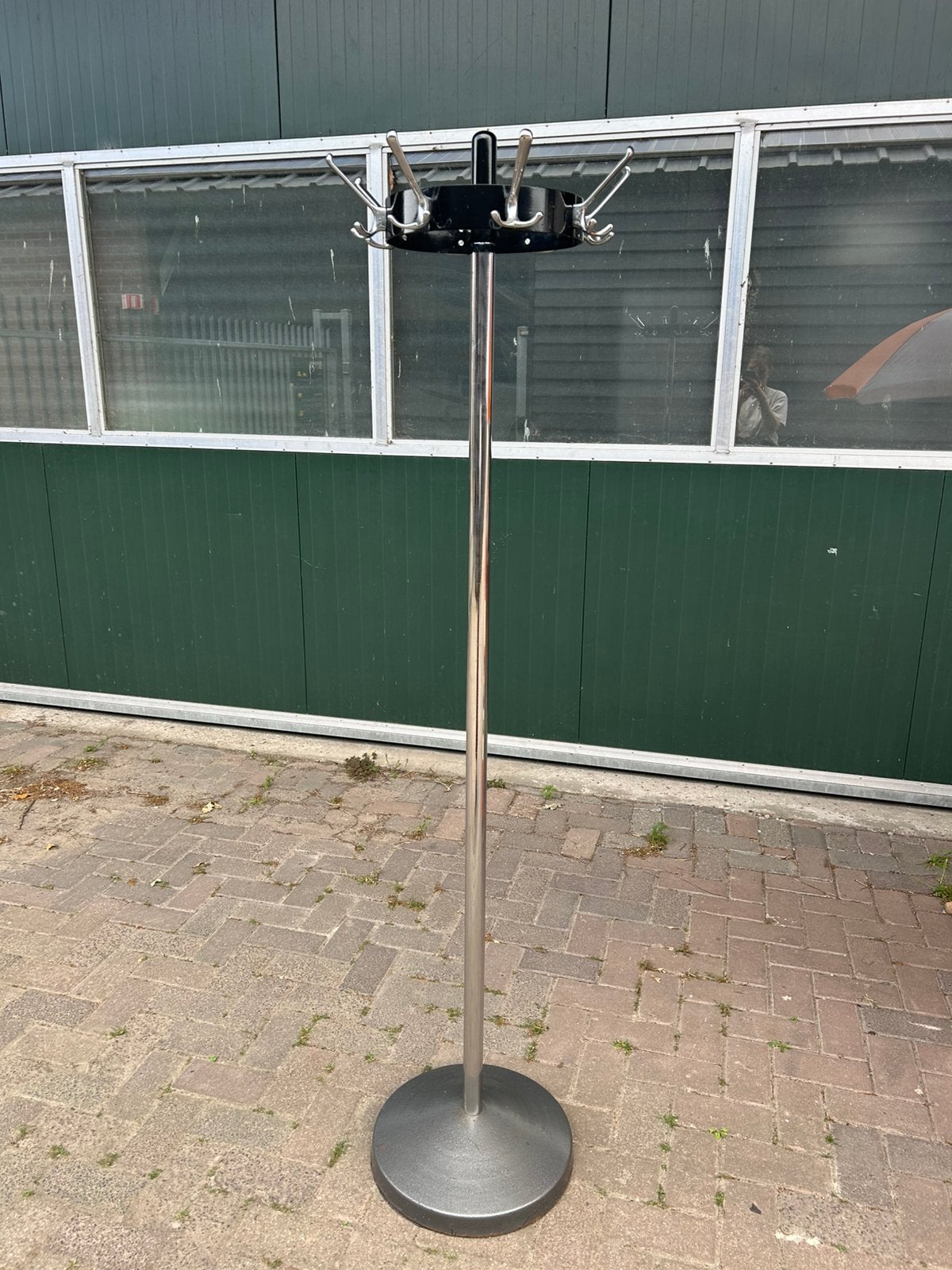 Gave vintage/ industriële zwart Chrome staande kapstok, Huis en Inrichting, Woonaccessoires | Kapstokken, Ophalen, ?, Zo goed als nieuw