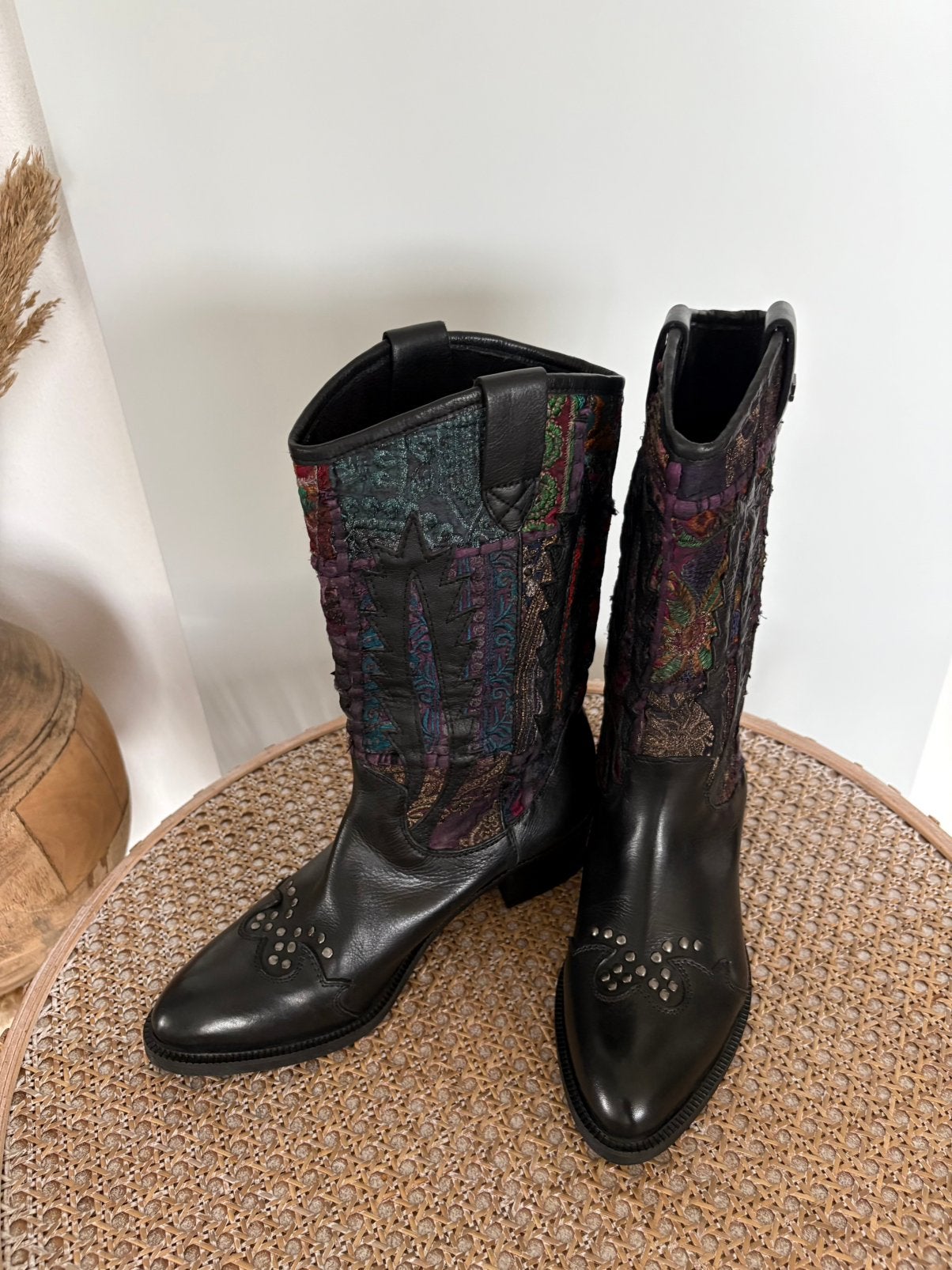 Nieuwe Cowboy laarzen Lazamani mt 40, Kleding | Dames, Schoenen, Hoge laarzen, Zwart, Ophalen of Verzenden, Zo goed als nieuw
