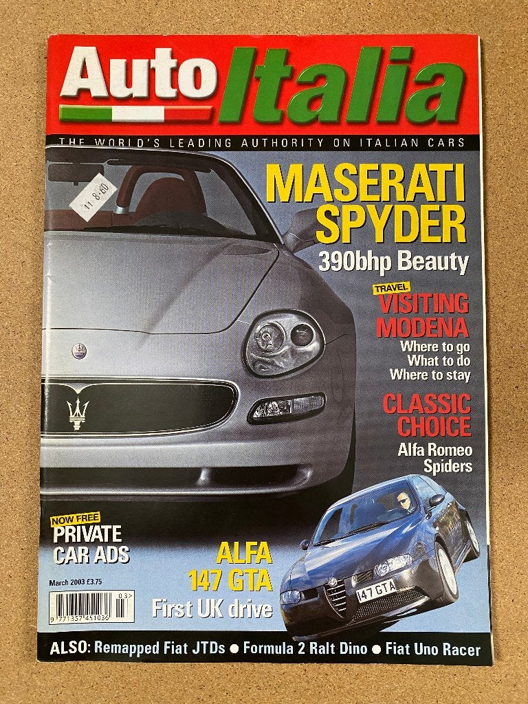 Auto Italia March 2003 Engels, Verzenden, Gelezen, Algemeen