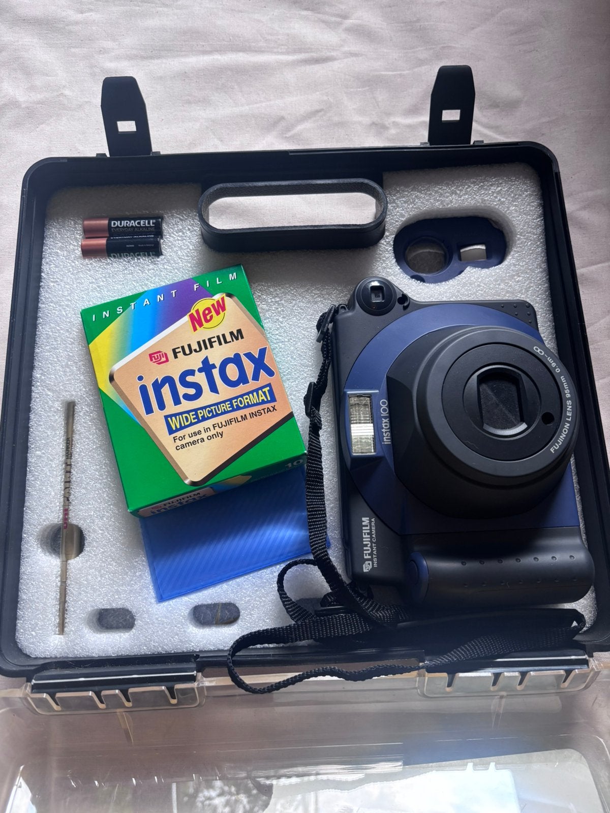 FujiFilm Instax Wide 100 Compleet Koffer, Audio, Tv en Foto, Fotocamera's Analoog, Ophalen of Verzenden, Zo goed als nieuw, Polaroid