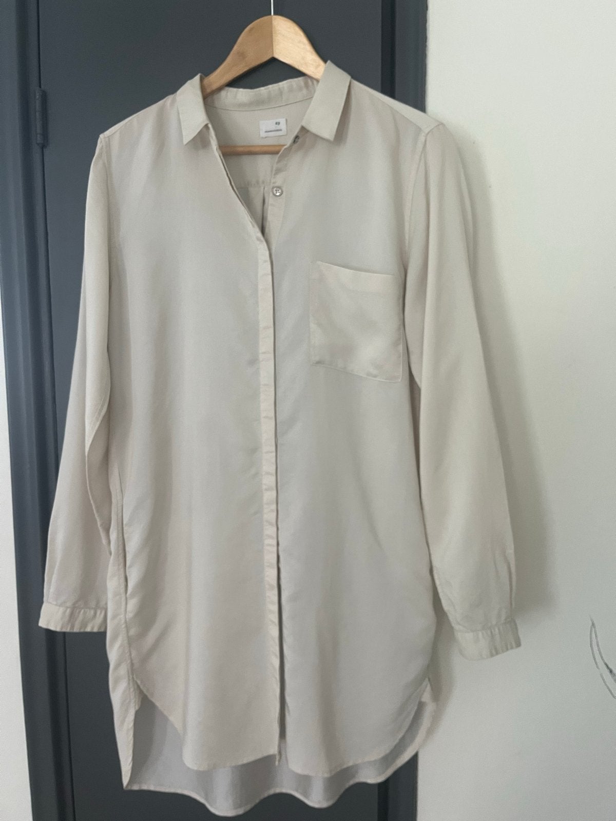 Pomandère Blouse Wol Zijde Maat 36, Ophalen of Verzenden, Gedragen, Maat 36 (S), Beige