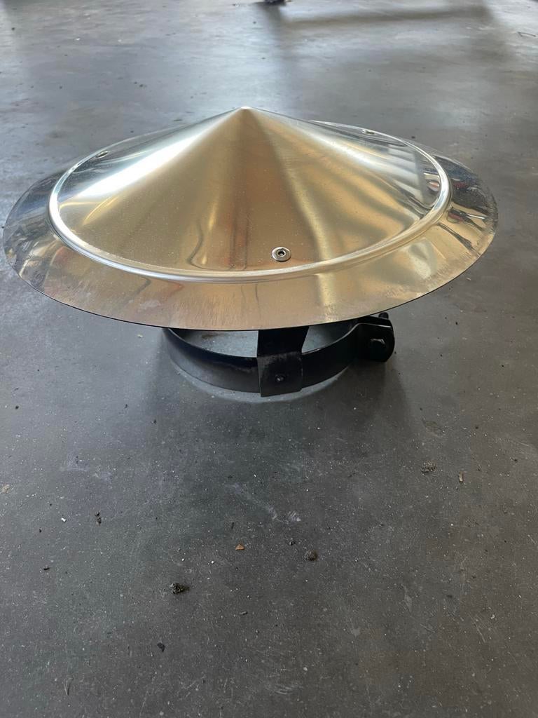 Roestvrijstalen Regenkap Schoorsteen, Ophalen of Verzenden, Gebruikt