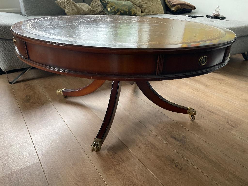 Ronde klassieke salontafel – Ø110 cm, Gebruikt, 100 tot 150 cm, 50 tot 75 cm, Rond