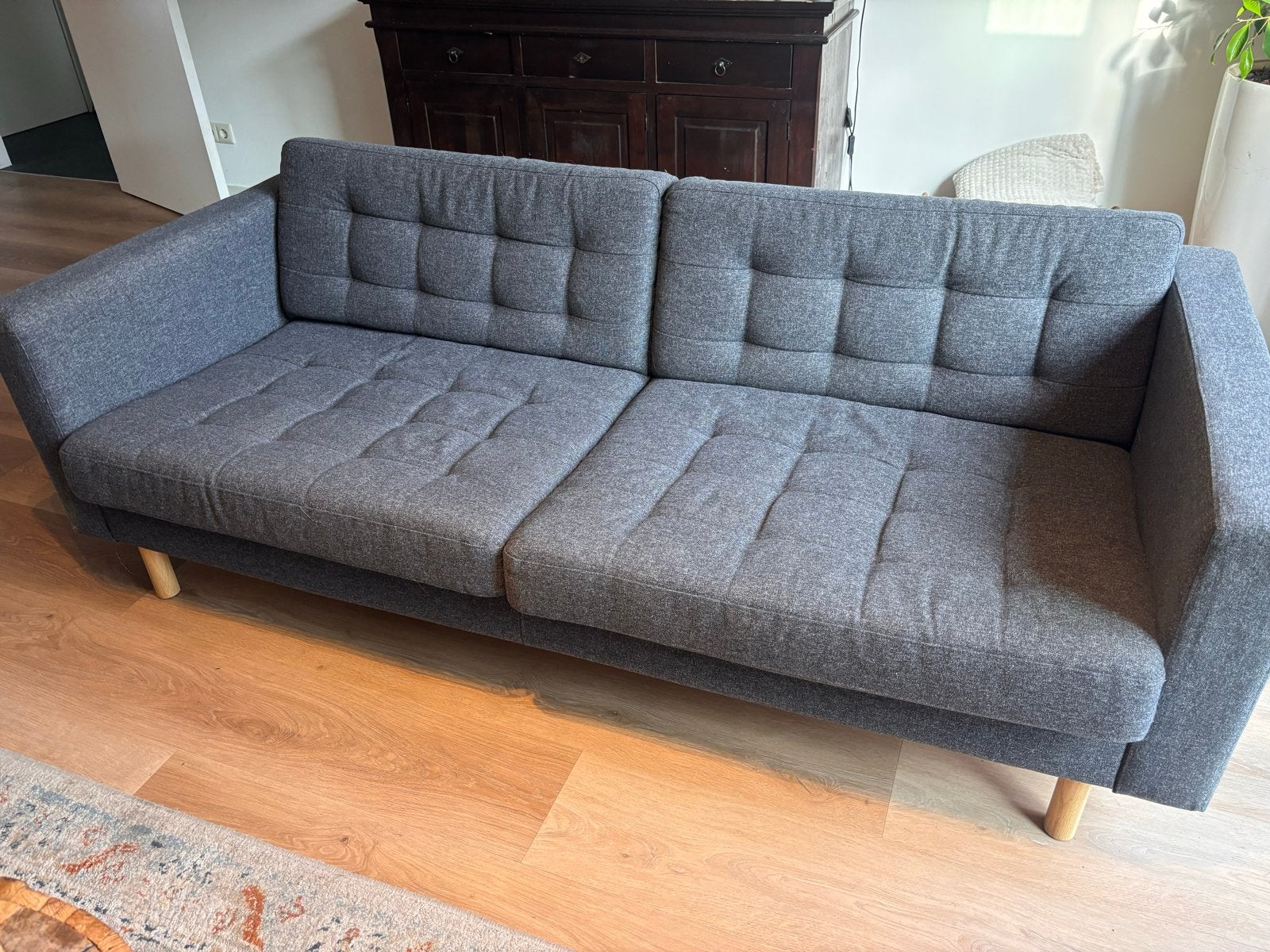 IKEA 2 stuks LANDSKRONA 3-zitsbank, Gunnared donkergrijs, Ophalen, Gebruikt, Driepersoons, 75 tot 100 cm