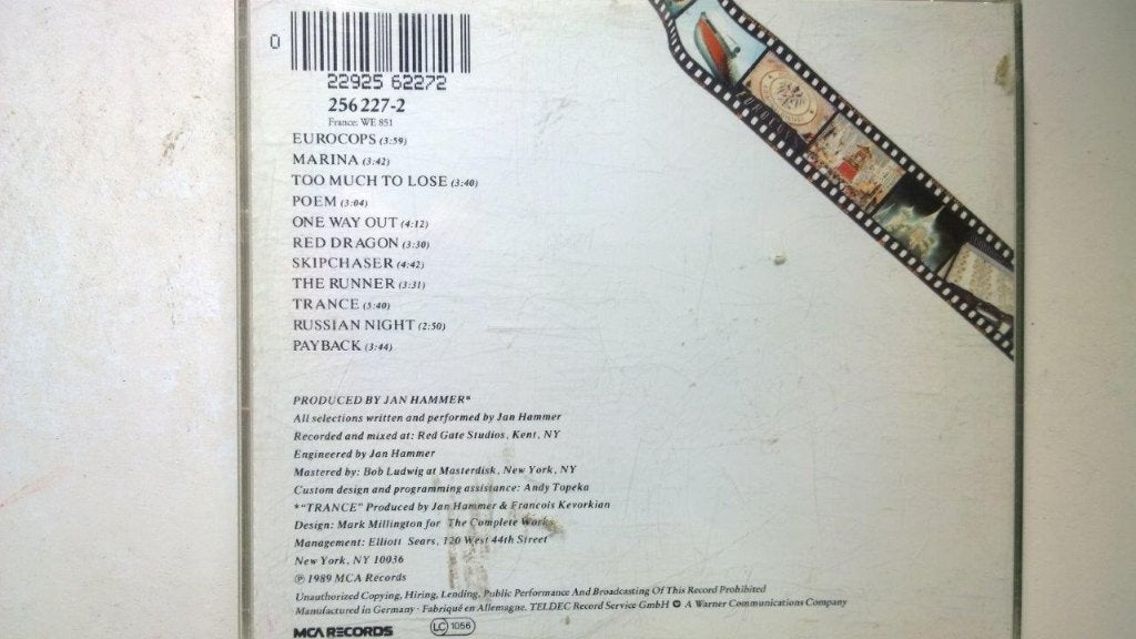 Jan Hammer - Snapshots, Cd's en Dvd's, Ophalen of Verzenden, Zo goed als nieuw, Pop, Album