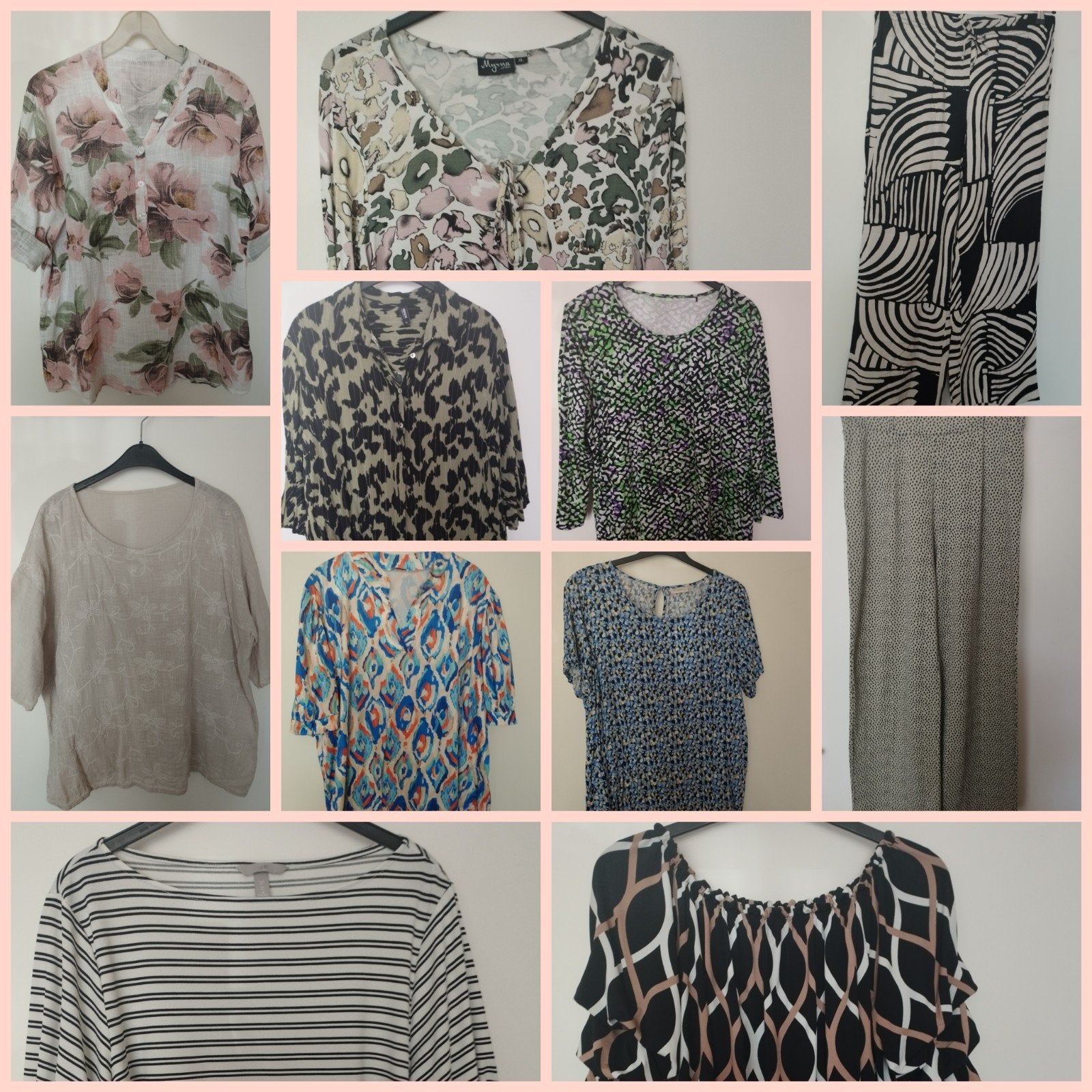 8 MOOIE SHIRTS, 1 JURK EN 2 BROEKEN IN MT.46, Ophalen of Verzenden, Zo goed als nieuw