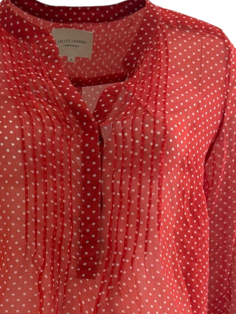 Lolly’s Laundry shirt lange mouw S, Maat 38/40 (M), Verzenden, Zo goed als nieuw, Rood