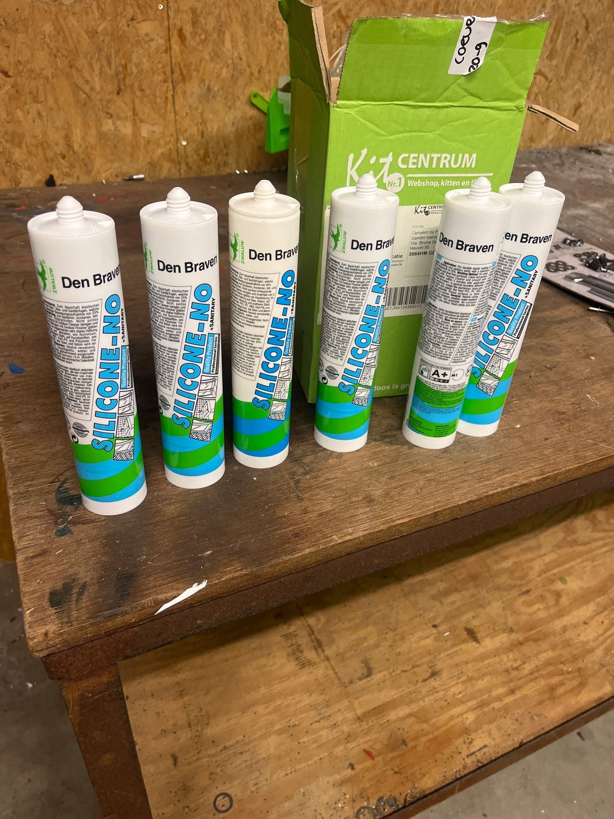 Den Braven Silicone-NO + Sanitary kit - 6 stuks, Ophalen, Nieuw