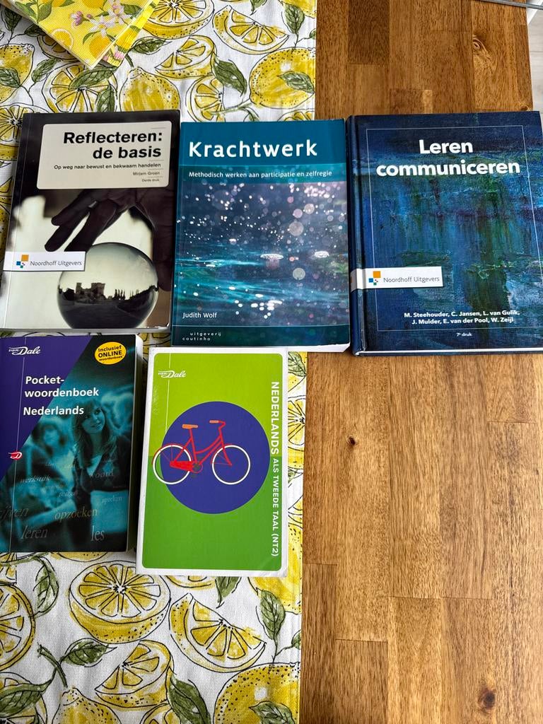 Diverse studieboeken: Reflecteren, Krachtwerk, Communiceren, Boeken, Studieboeken en Cursussen, Ophalen, Gamma, Gelezen, HBO