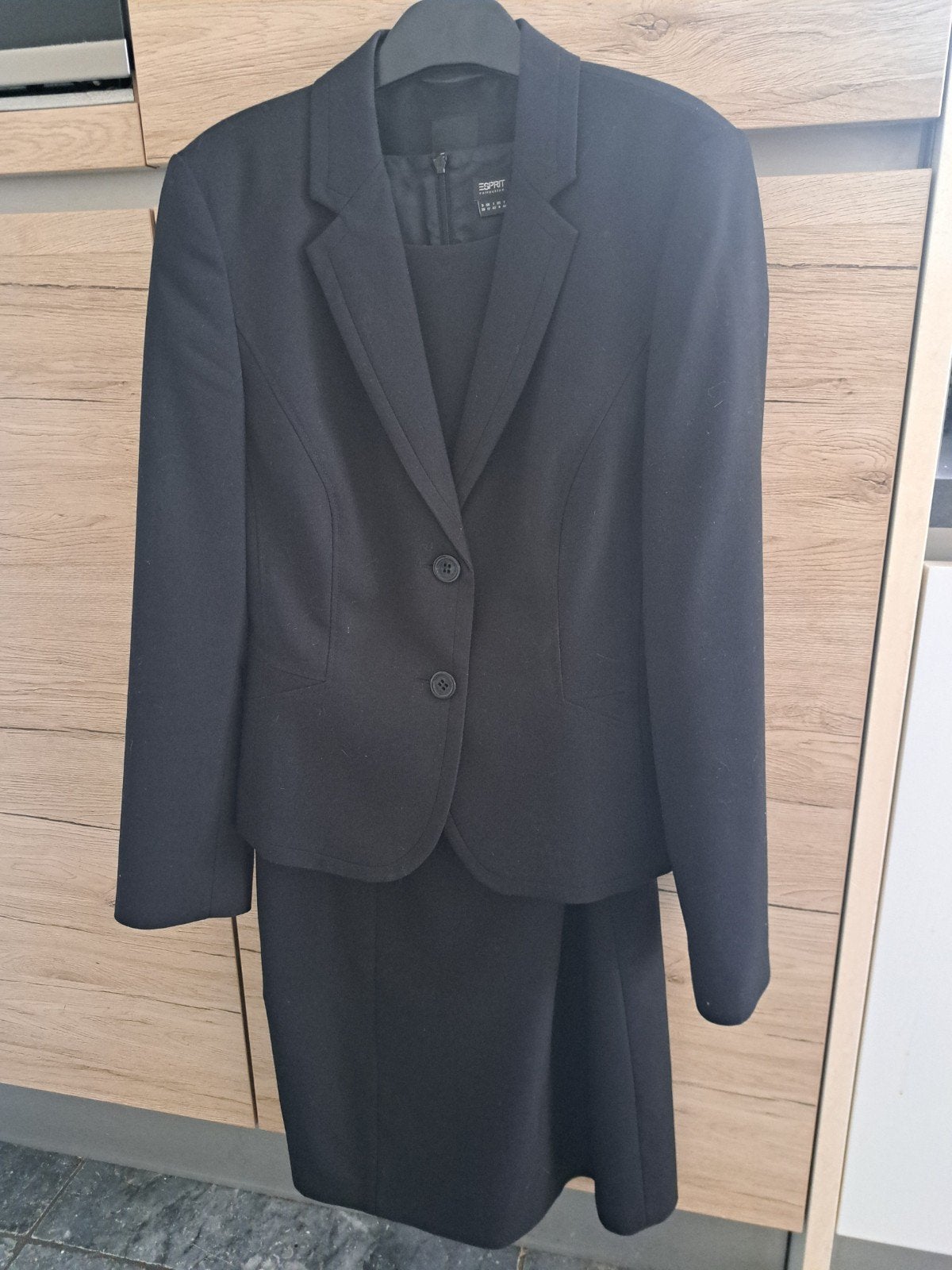 Esprit Collection Zwart Zakelijk Pak (Blazer & Jurk), Maat 38/40 (M), Zwart, Ophalen of Verzenden, Zo goed als nieuw