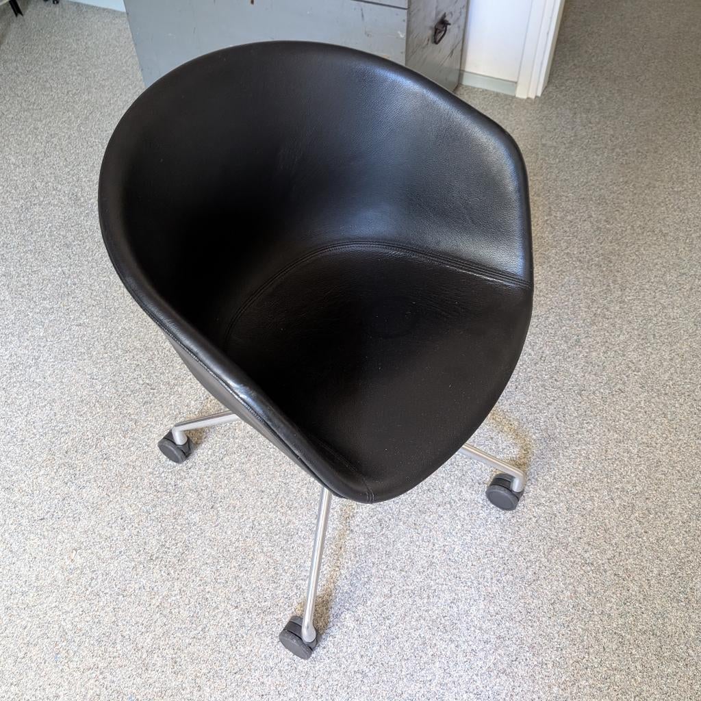 HAY About A Chair stoel, Ophalen, Zwart, Vijf, Zes of meer stoelen, Leer