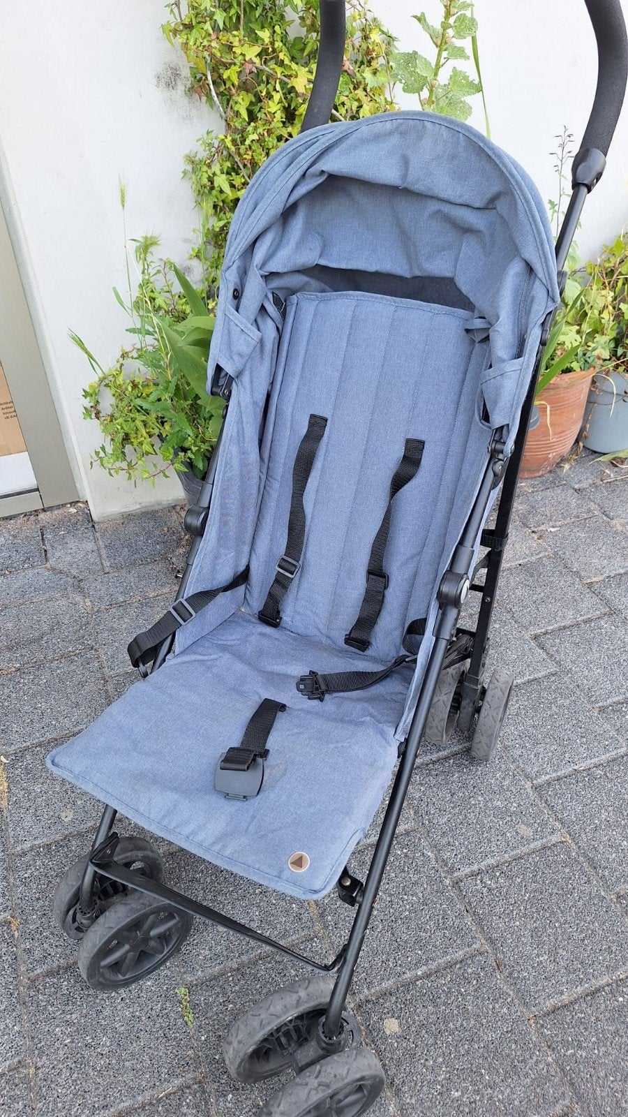 Topmark buggy Fenn, blauw, paraplubuggy met regenhoes, Ophalen, Gebruikt, Overige merken, Verstelbare rugleuning