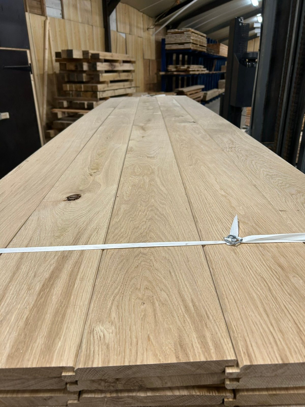 Eiken KD shiplap 20x180wb visbek dakbeschot halfhout rustiek, Ophalen, Nieuw, 250 cm of meer, Planken